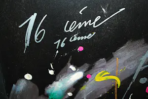 Jean Tinguely - zeefdruk (ook de lijst is gezeefdrukt) - Montreux 1982 - groot 110x80 cm kopen? Bied vanaf 250!