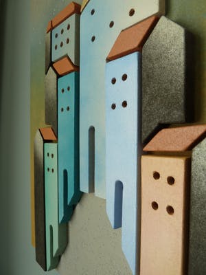 Niet of onleesbaar gesigneerd - Mediterraans stads/dorpsgezicht (Provence/Toscane) kopen? Bied vanaf 1!