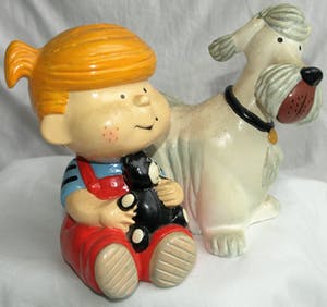 Henry King (Hank) Ketcham - 2 Beelden , Dennis the Menace / Dennis de Bengel - 1974 kopen? Bied vanaf 10!