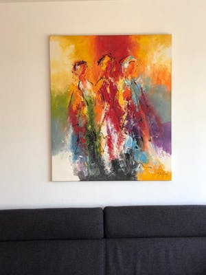 Jochem de Graaf - Prachtig kleurrijk olieverf schilderij kopen? Bied vanaf 200!
