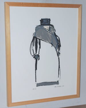 Ellen Meuwese - Wilhelmina -zeefdruk, oplage 100 - incl. beeldje Wilhelmina 1.2 kg kopen? Bied vanaf 30!