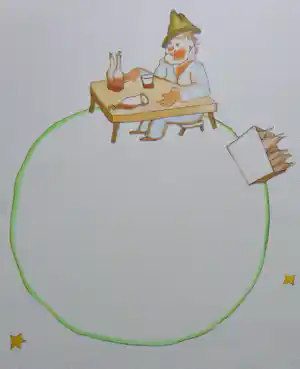 Antoine de Saint-Exupery - LE PETIT PRINCE / KLEURLITHO / 40x31cm / DROOGSTEMPEL verkocht voor € 20!