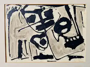 Thomas Niggl - Künstlergruppe 'Kollektiv Herzogstrasse‘ originele inkt/aquarel - potloodgesigne verkocht voor € 45!