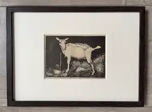 Jan Mankes - Originele Heliogravure Geit 1923 verkocht voor € 120!