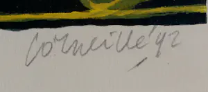 Corneille - Ingelijste zeefdruk: "Oiseau né du Paysage" - 1992 (nette lijst!) kopen? Bied vanaf 375!