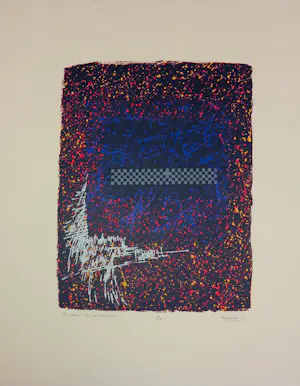 Prasadam - Zeefdruk, Lot van 10 abstracte composities kopen? Bied vanaf 80!