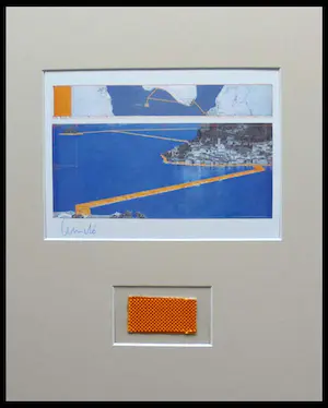 Christo - Collage Lake Iseo , Italy 2014-2016 - handgesigneerd- ready to frame kopen? Bied vanaf 95!