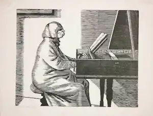 Herman Gordijn - Houtsnede, Zonder titel verkocht voor € 90!
