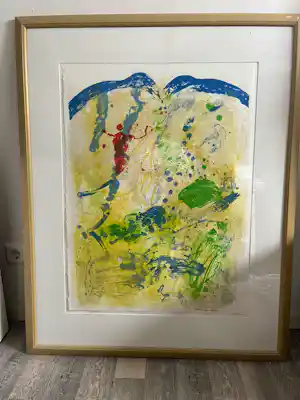 Jef Diederen - Abstract kleurlitho kopen? Bied vanaf 95!