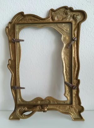 Brons (Onbekend) - sierlijke art nouveau (foto) lijst kopen? Bied vanaf 45!