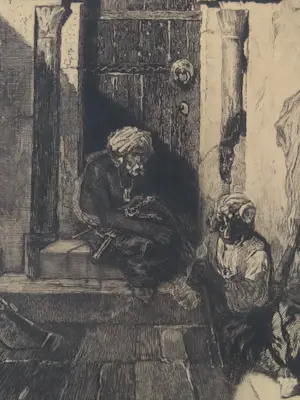Carel Lodewijk Dake sr. - Oosterse Poort met wachters kopen? Bied vanaf 40!