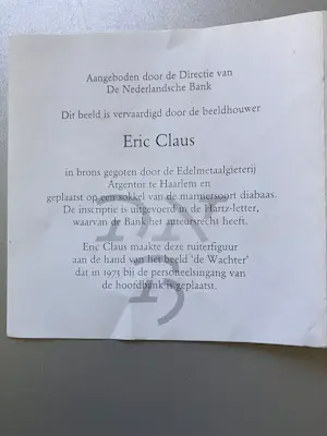 Eric Claus - De wachter kopen? Bied vanaf 475!