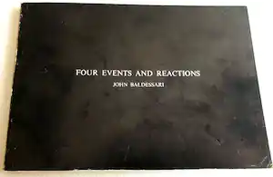 John Baldessari - FOUR EVENTS AND REACTIONS verkocht voor € 60!