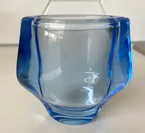 Per Lutken - Aqua blauw glazen vaasje - Holmegaard verkocht voor € 3!