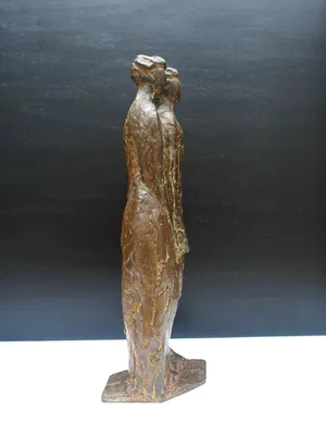 Brons (Onbekend) - "samen" zeer mooi beeld kopen? Bied vanaf 225!