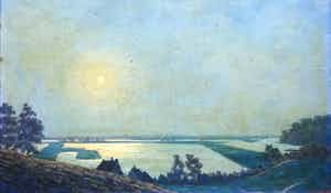 Leendert Adriaan Schilt - C4191-1 - Landschap bij nacht verkocht voor € 80!