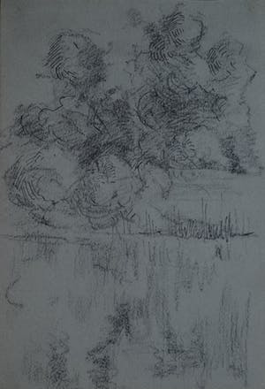 Willem van Leusden - tekening, schets landschap kopen? Bied vanaf 30!