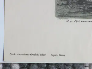 Harry van Kruiningen - Zeeland 1953 - Litho kopen? Bied vanaf 75!