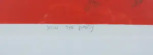 Gino Sauerbier - Zeefdruk, Join the party - Ingelijst kopen? Bied vanaf 50!