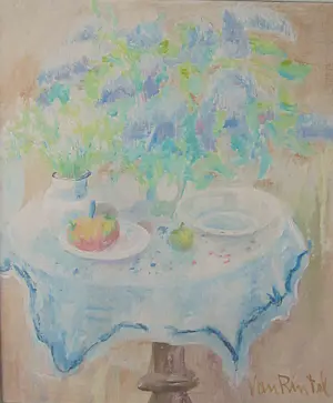 Theo Van Rintel - Stilleven met bloemen en fruit kopen? Bied vanaf 400!