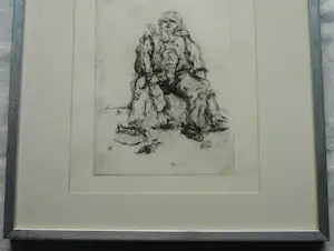 Georg Baselitz - 2 Ingelijste etsen , o.a. Die Falle (‘De val’ , ‘The trap’) uit 1965 kopen? Bied vanaf 1!