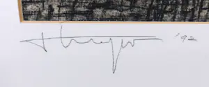 Niet of onleesbaar gesigneerd - Houtskooltekening, Abstracte compositie - Ingelijst kopen? Bied vanaf 1!