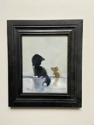 Henk Poeder - Kitten en muisje ontmoeten elkaar voor het eerst verkocht voor € 75!