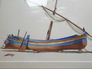 Niet of onleesbaar gesigneerd - Schip na het schilderen kopen? Bied vanaf 1!