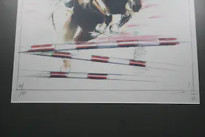 Niet of onleesbaar gesigneerd - Gelimiteerd Aquarel Sport Spring Paard kopen? Bied vanaf 1!