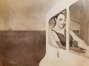 Herman Gordijn - Mona Royce, aquatint ets (1977, netjes ingelijst) verkocht voor € 370!