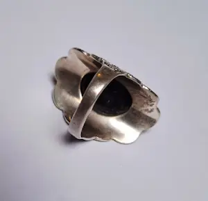 nieuwe Handgemaakte  zilveren ring met blauwe lapis lazuli kopen? Bied vanaf 50!
