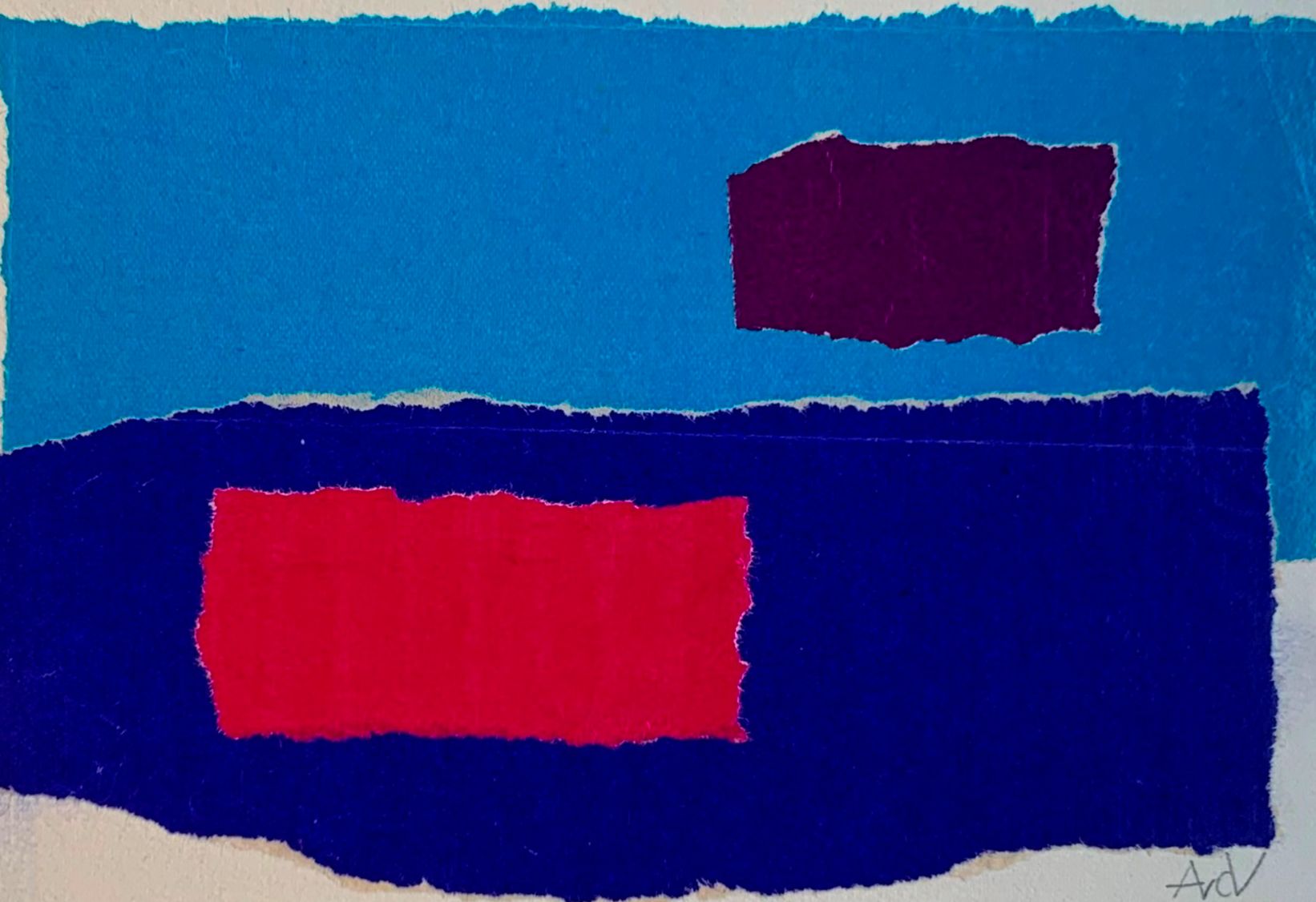 Andre van der Vossen - Collage: Abstracte compositie kopen? Bied vanaf 295!