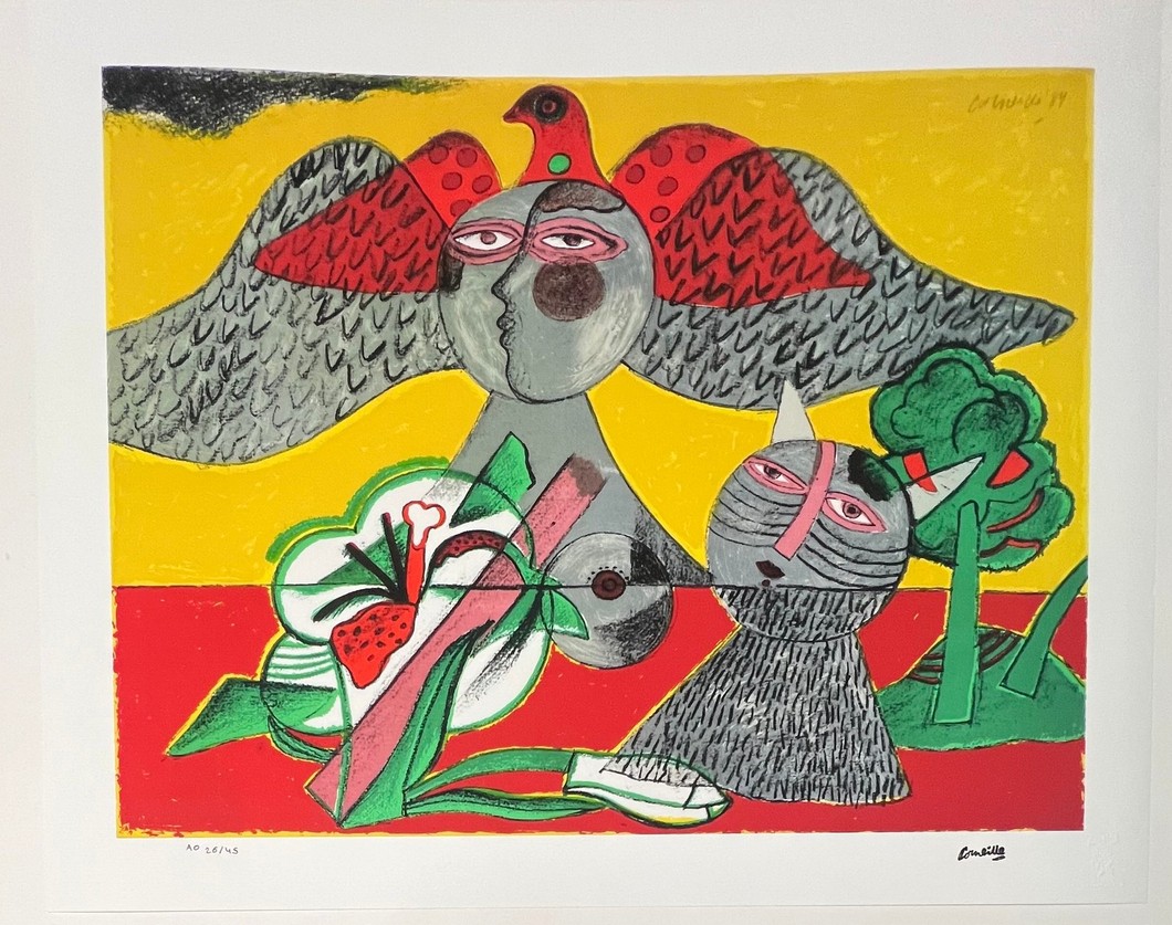 Corneille - Chat, fleur et oiseau kopen? Bied vanaf 179!