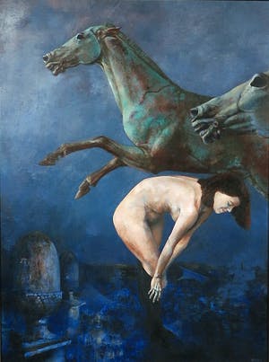 Clary Mastenbroek - Arcyl op paneel, Zonder titel, Ingelijst kopen? Bied vanaf 500!