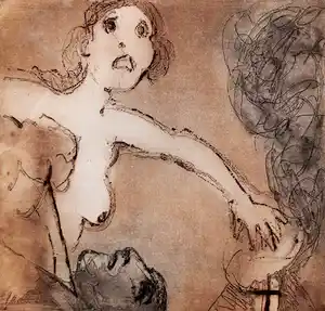 Constant - De brand, aquatint ets (kleine oplage, netjes ingelijst) verkocht voor € 495!