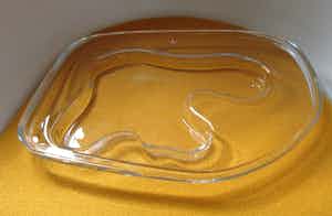 Alvar Aalto - Grote glazen schaal Savoy - Iitala verkocht voor € 25!
