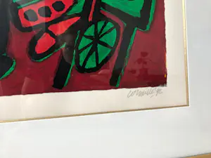 Corneille - Groot kleurrijk schilderij van Corneille uit 1992 - TRIBE kopen? Bied vanaf 230!