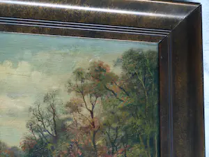 Niet of onleesbaar gesigneerd - Mogelijk Maurits van den Kerkhoff (1830-1908) - Olieverf op doek , Bosgezicht kopen? Bied vanaf 1!