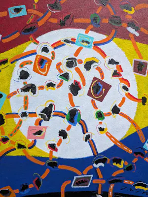 Jack Vissers - Verbinding - acryl op doek kopen? Bied vanaf 50!
