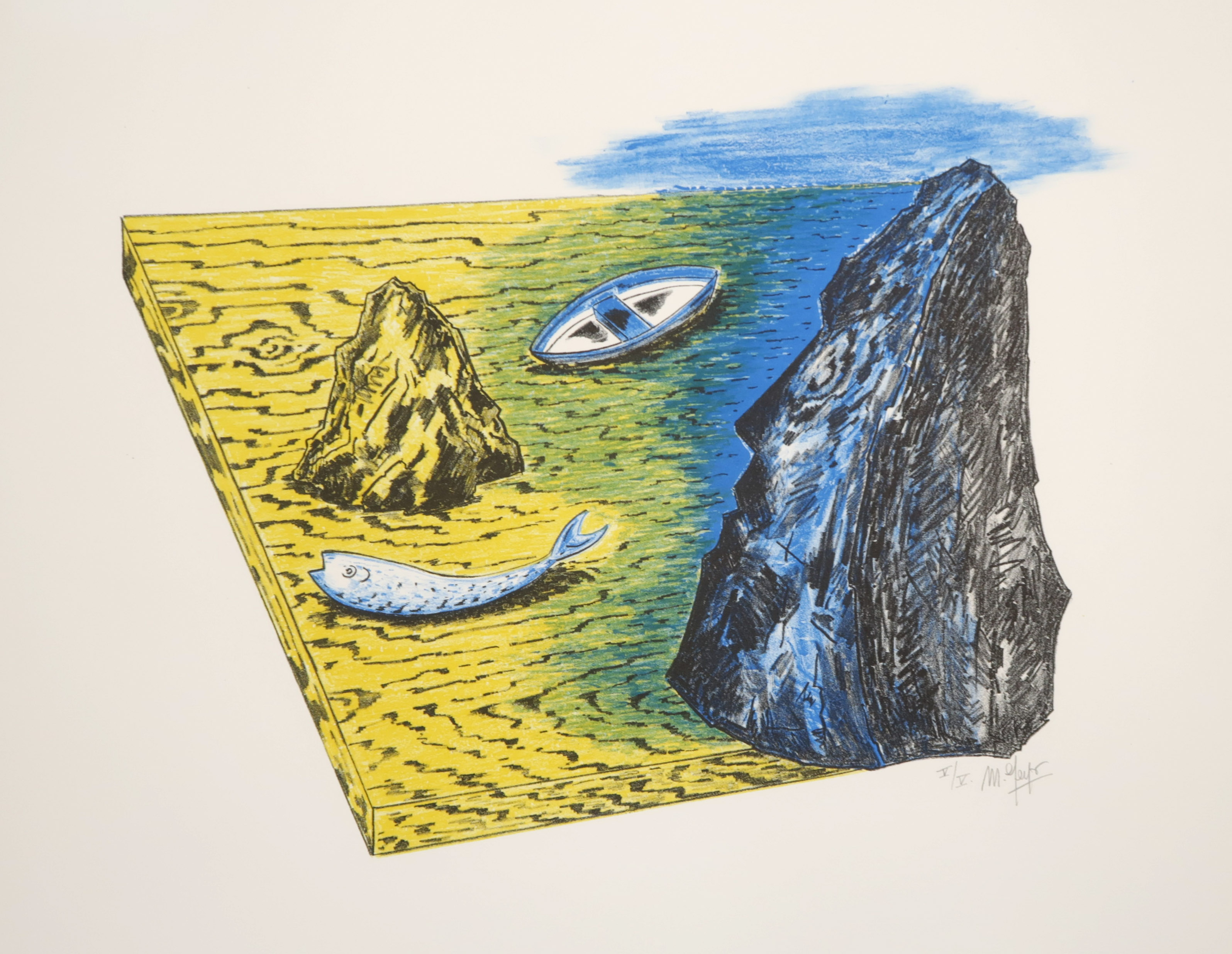 Mareike Geys - Litho, Z.T. Rotsen verkocht voor € 47!