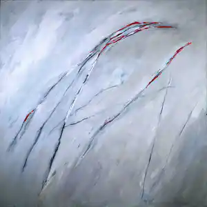 Rob Lodder - Olieverf op doek, Zonder titel (Zeer groot) verkocht voor € 185!