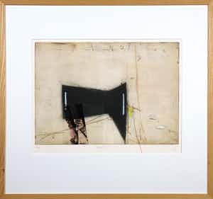 Javier Roz - Ets/aquatint en fotocollage, Pligues I - Ingelijst verkocht voor € 70!