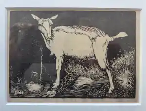 Jan Mankes - Geit. Ingelijst. verkocht voor € 134!