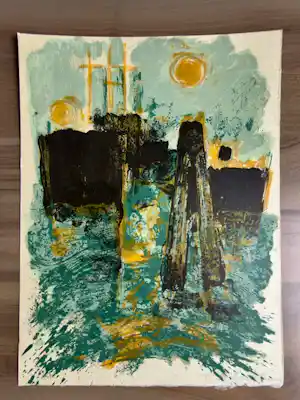 Maurice Elie Sarthou - Lithographie originale illustrant les écrits d'Arthur Rimbaud kopen? Bied vanaf 85!