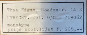 Thea Figee - zonder titel kopen? Bied vanaf 65!