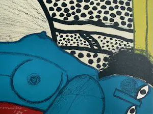 Corneille - handgesigneerde kleurenlitho | 'Nu bleu sous un oiseau' | 1989 kopen? Bied vanaf 350!