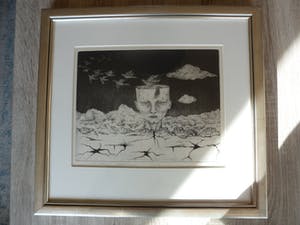 Madeleine Leddy - Ets, Titel, "Vogelvlucht". kopen? Bied vanaf 35!