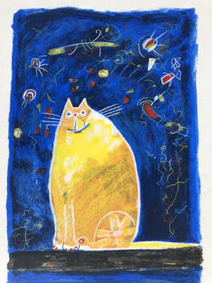 Franz Lauter - Cat in yellow kopen? Bied vanaf 65!