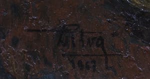 Niet of onleesbaar gesigneerd - Olieverf op board, Man - Ingelijst kopen? Bied vanaf 1!