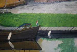 Joop Smits - Erf v boer v.Zijl, Vinkeveen (1972) - bekende Naïef, uitgebreid vermeld in boek kopen? Bied vanaf 125!